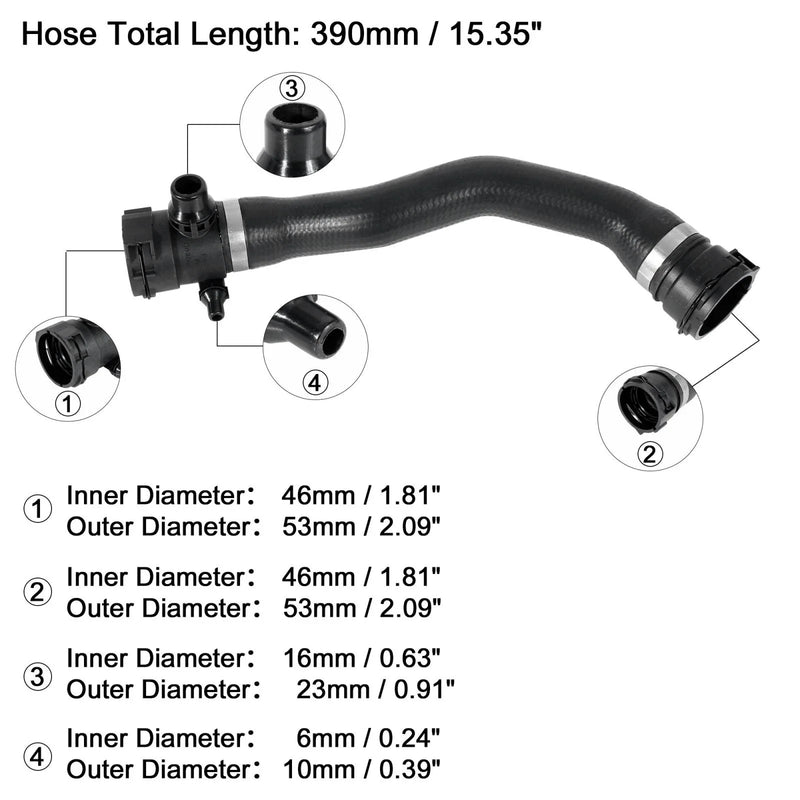 BMW X3 Radiator Water Hose from Expansion Tank (2015-2017)