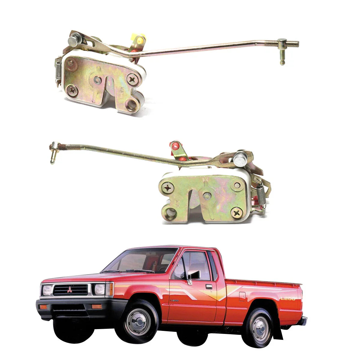 Front Door Lock Latch x2 for Mitsubishi Triton L200 1986-1996