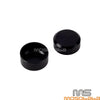 Harley Sportster S, Pan America Smooth Black Rear Axle Nut Caps (2021-2023)