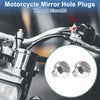 Motorcycle Hole Plugs M8x1.25 Left Hand Screws Silver Tone