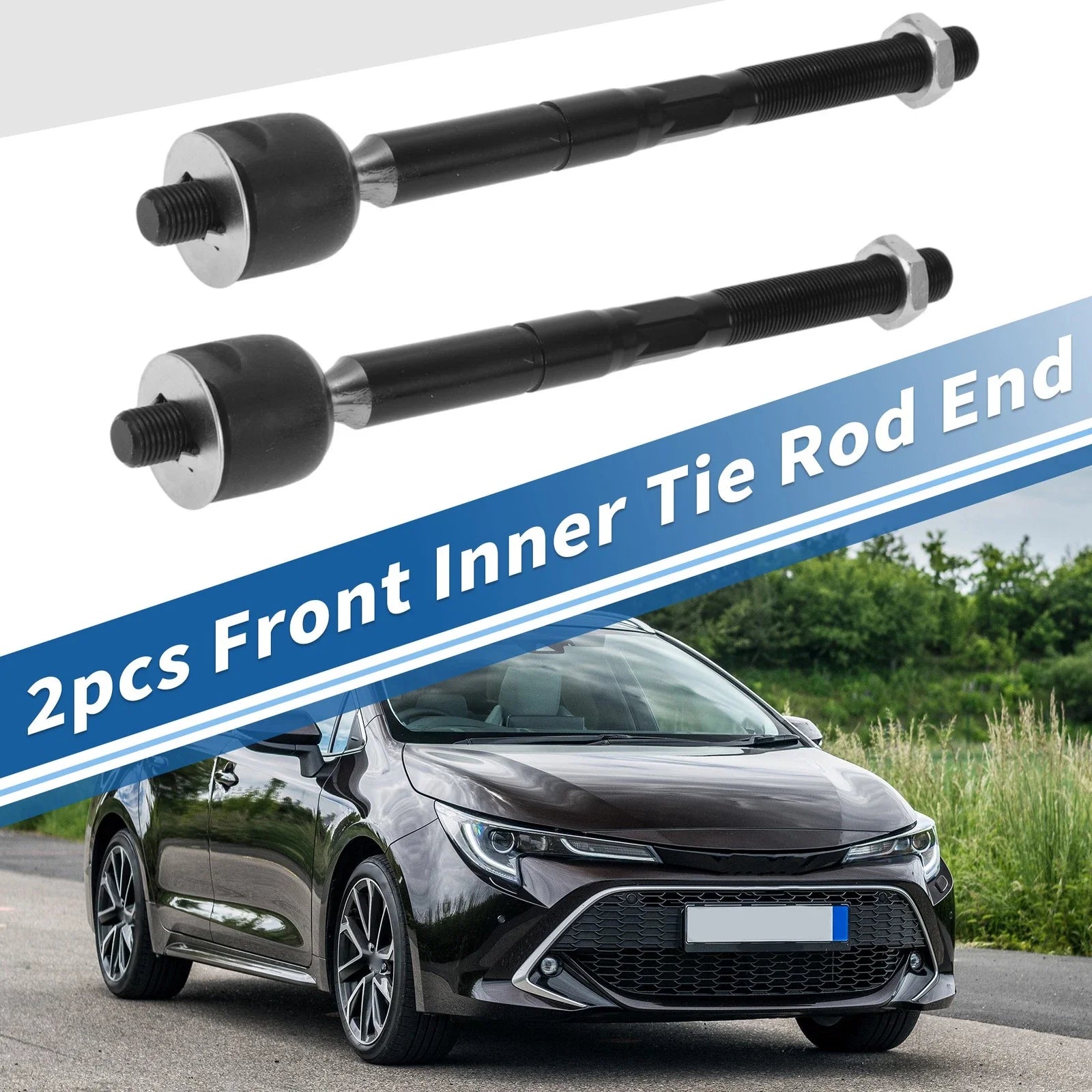 2 x Front Inner Tie Rod End Links for Toyota Sienna (2004-2010)