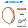 Motorcycle Orange Hydraulic Brake Hose Line Pipeline 60cm