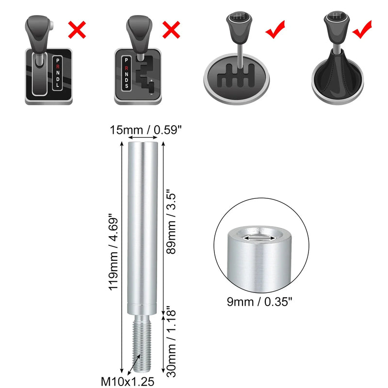 Mitsubishi 3.5" Aluminum Alloy Shift Knob