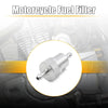 6mm Dia Hose Aluminum Alloy Motorcycle Oil Fuel Filter Cleaner Silver Tone