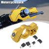 1 Set Adjustable Motorcycle Lock Anti Theft Handlebar with 2 Keys Gold Tone