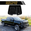 Chevy Silverado 1500 & GMC Black White Center Console Organizer Tray