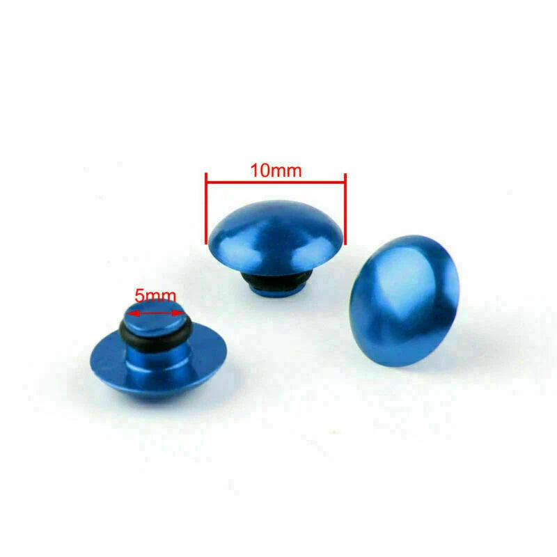 Motorcycle F2 10 x M6 Blue Protective Caps