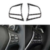 Carbon Fiber Steering Wheel Remote Button Cover Trim Fits Bmw F30 F34 Series 3