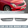 Infiniti G35 (2003-2006) Clear Lens Pair LED Side Marker White Light