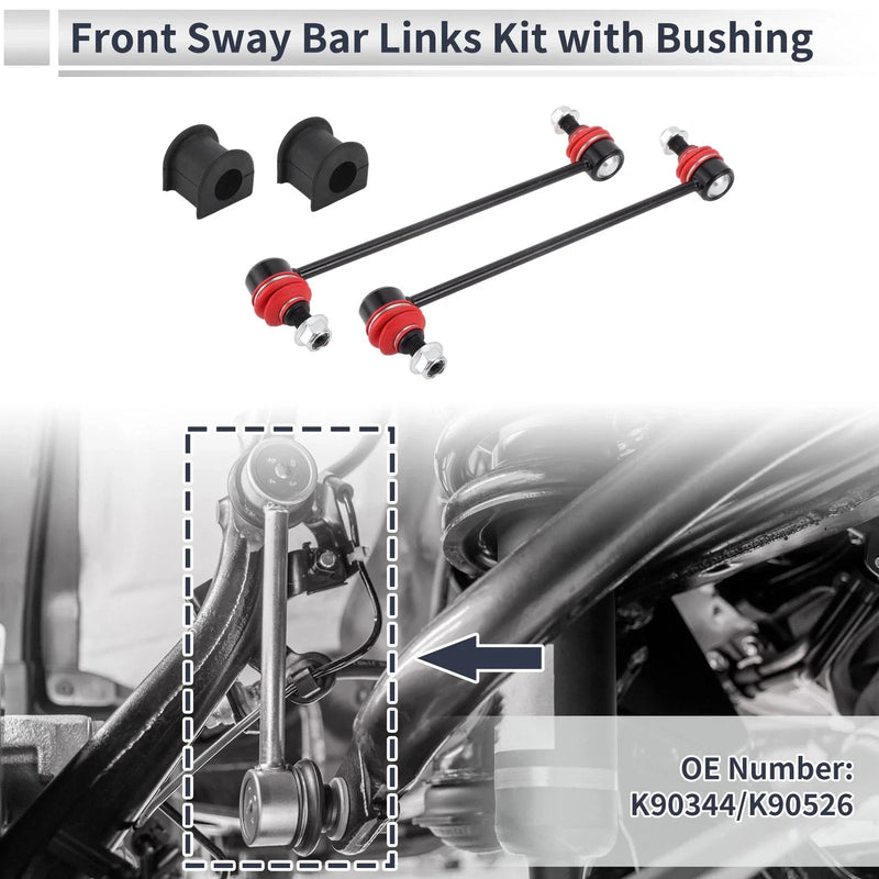 Toyota Solara 2 x Front Stabilizer Bar Links with 2 Bushings (2004–2008)