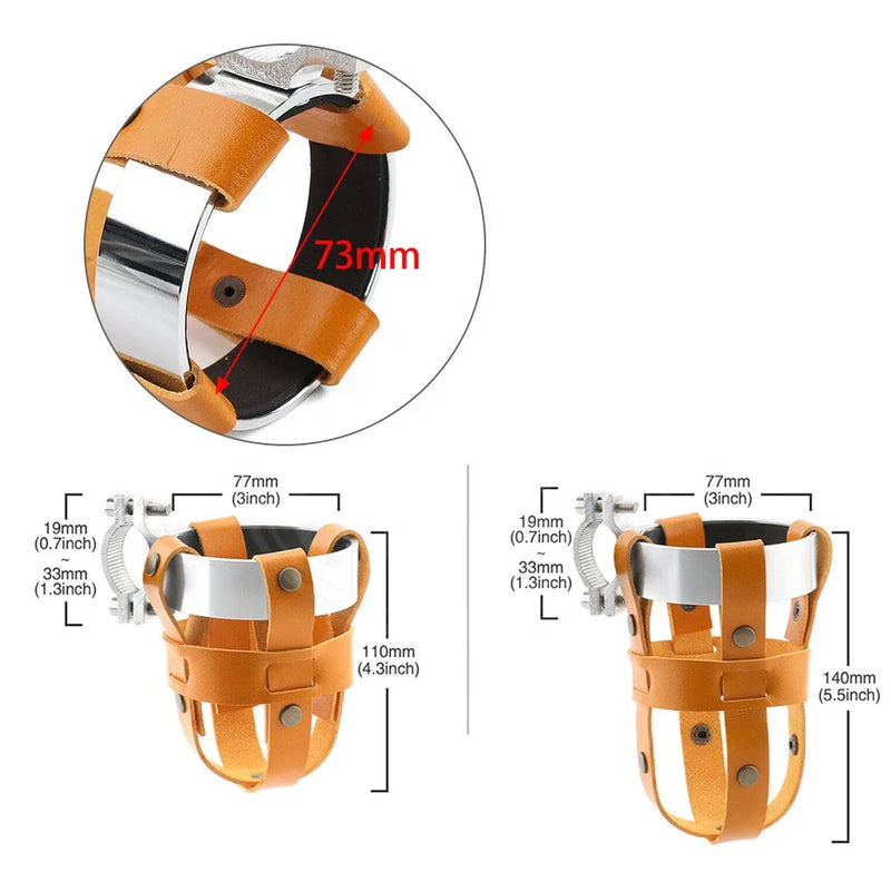 Harley Chopper Chrome Orange Handlebar Cup Holder