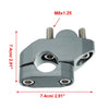 Motorcycle 2 x Handlebar Bracket Clamps Risers 7/8" 22mm Titanium Tone