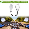 M10 Rear View Mirrors Polygonal Shape White Iron Plastic 1 Set