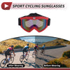 Motorcycle Riding Goggles Blue Purple Lens Red Frame PC Cycling Sunglasses