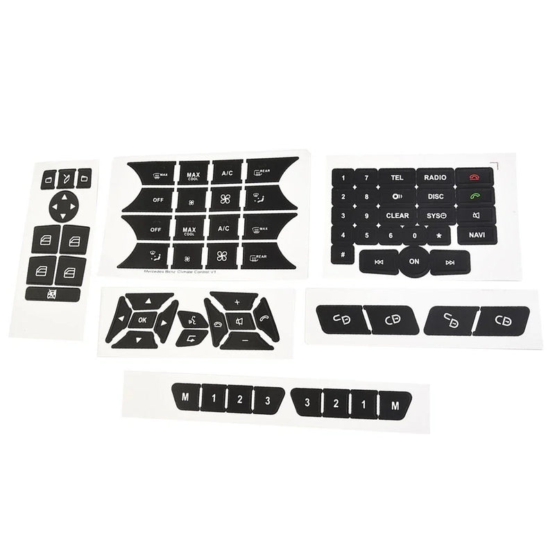 Mercedes Decal Button Door Steering A/C Window Radio Sticker (2007–2014)