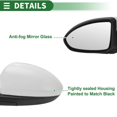 Chevrolet Cruze 3 Pins Driver Side Door Mirror (2011 - 2015)