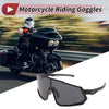 Motorcycle UV400 Black Lens Black Frame Cycling Sunglasses Riding Goggles