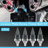 Universal Motorcycle License Plate Screws Cover 5.4 cm Titanium Tone 4 pcs