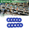 Oil Seal Ring Rotary Shaft TPU 10x22x8mm High Pressure Blue 10 Pcs
