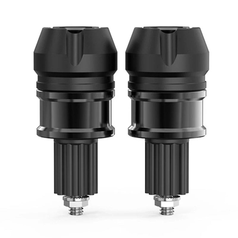 Motorcycle ATV Black CNC Aluminum Handlebar Grips Bar End Cap Plugs