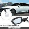 Honda Accord LX Sport Left Side Door Mirror Assembly Black (2018-2022)
