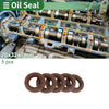 Oil Seal 20x32x7mm FKM Rubber High Pressure Brown 5 Pcs