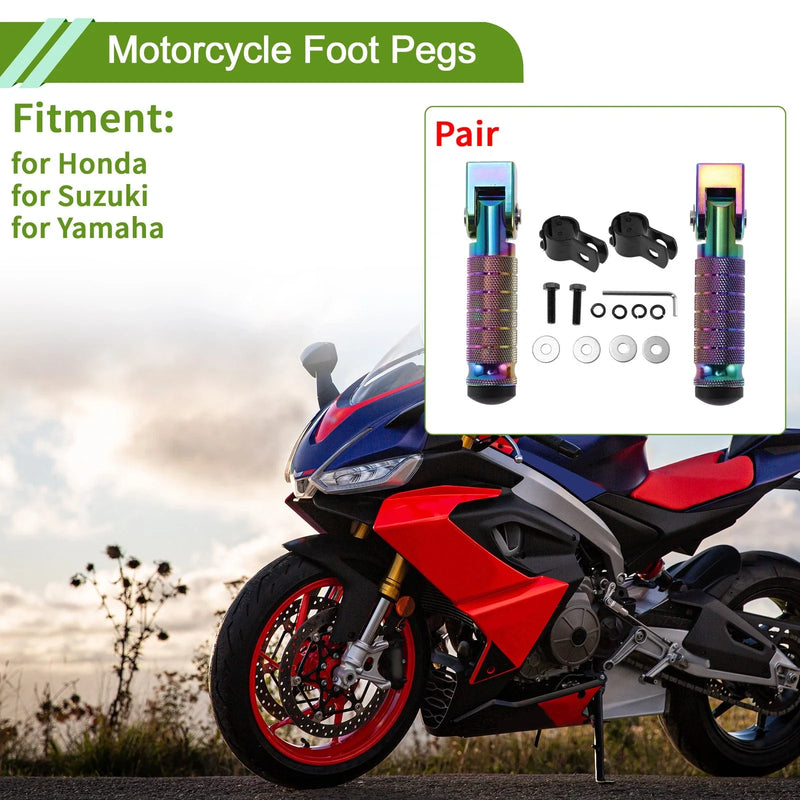 Honda / Suzuki / Yamaha Colorful Motorcycle Foot Pegs 2 x Rear Brake Pedal