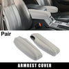 Chevy Tahoe Car Front Seat Armrest Cover 2 x Microfiber Leather Gray