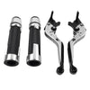 Kawasaki ZX14R Silver Extendable Brake Clutch Levers Grips Set (2006-2023)