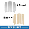 Mitsubishi Lancer (2008-2017) Silver Tone 6 Pcs Door Pillar Window Trim