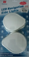 LED Navigation Lights Horizontal Mount White Casing Fully Approved 12V