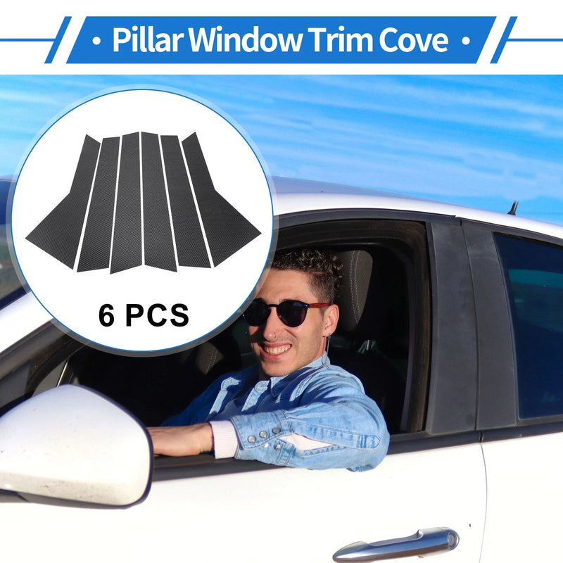 Land Rover Range 6Pcs Door Pillar Window Trim Carbon Fiber