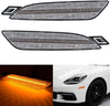 Porsche Panamera Amber LED Front Bumper Side Marker Light Clear Lens (2014–2016)