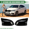 BMW F15 X5 F16 X6 Pair Rearview Mirror Cover Gloss Black (2014-2017)