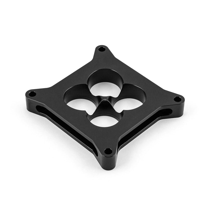 Square Bore 4 Port - Black 1" Aluminum Carburetor Spacer