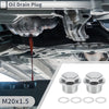 Car Motorcycle M20x1.5 0.89" Height Engine Oil Drain Plug W/ Gasket