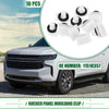 Chevrolet Avalanche 10 x White Rocker Panel Clips (2007 - 2013)