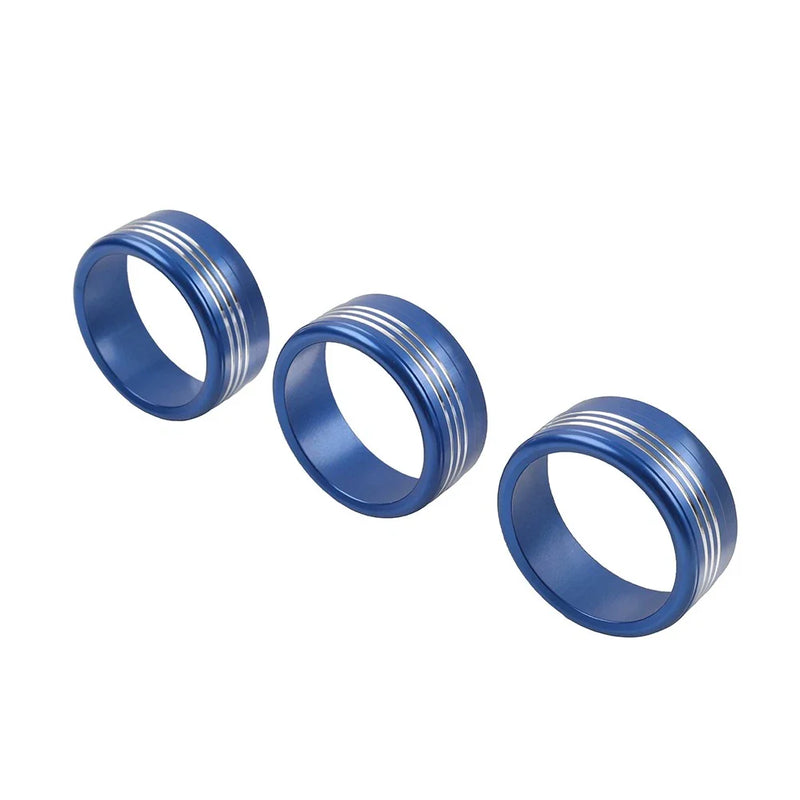 Subaru Forester XV Crosstrek WRX Blue AC Climate Control Knob Ring Covers