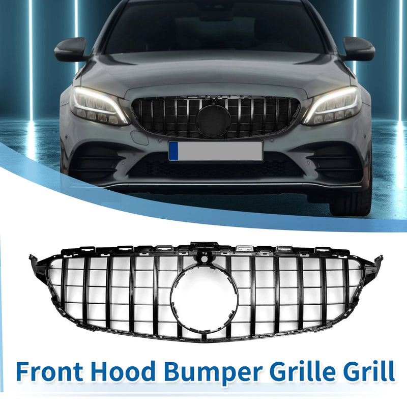 Mercedes-Benz C250 (2015-2018) Black Front Upper Bumper Grille