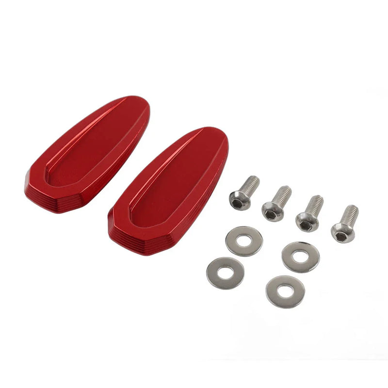 BMW S1000RR Rearview Mirror Block Off Base Plates Cover Red (2020-2023)