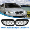 BMW 5 Series E60 (2004-2009) Black Pair Front Hood Bumper Grille