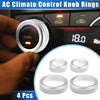 Ford Maverick (2022-2023) Silver Tone 4 x AC Climate Control Knob Rings