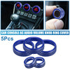 Subaru BRZ GR86 2022 Blue AC Audio Volume Knob Cover Set of 5