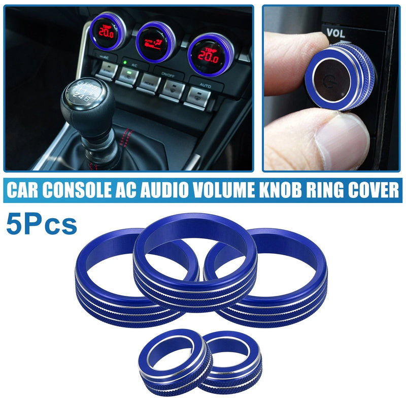 Subaru BRZ GR86 2022 Blue AC Audio Volume Knob Cover Set of 5