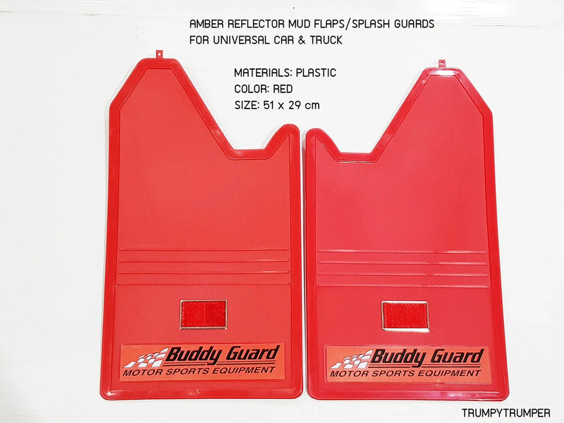 Universal Car Truck Amber Reflector Mud Flaps Splash Guards