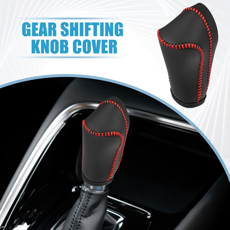 Honda CRV 2008-2014 - Black with Red Stitches Gear Shift Lever Cover