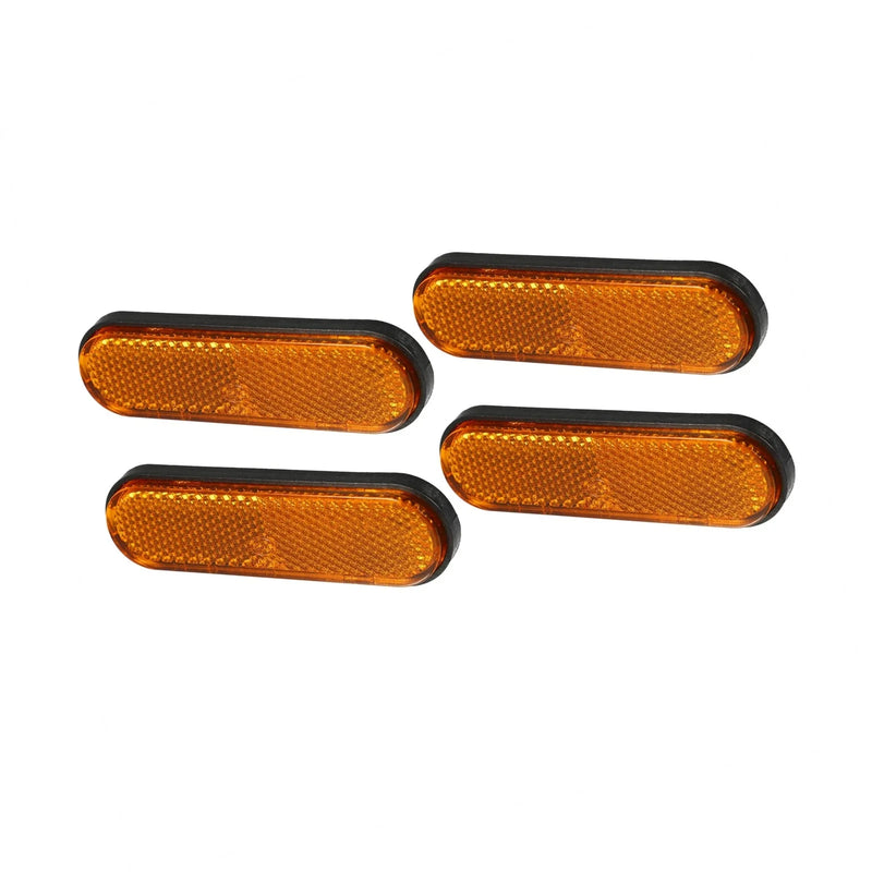 Motorcycle 4pcs / 3.98x1.18in / Universal Reflector Oval Safety Reflector Orange