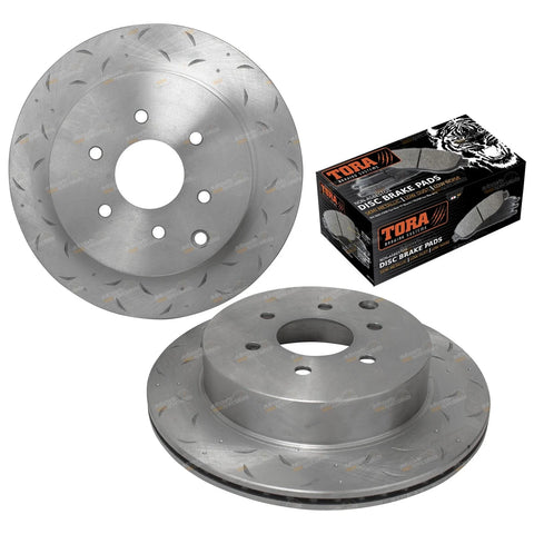 Pathfinder Dimpled Rear Rotors + Pads (2005-2013)