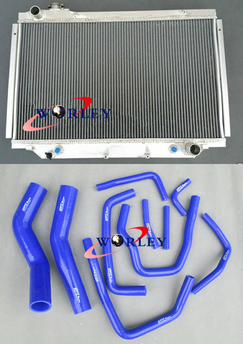 Toyota Land Cruiser 80 Series Aluminum Radiator + Blue Hose (1990-1998)