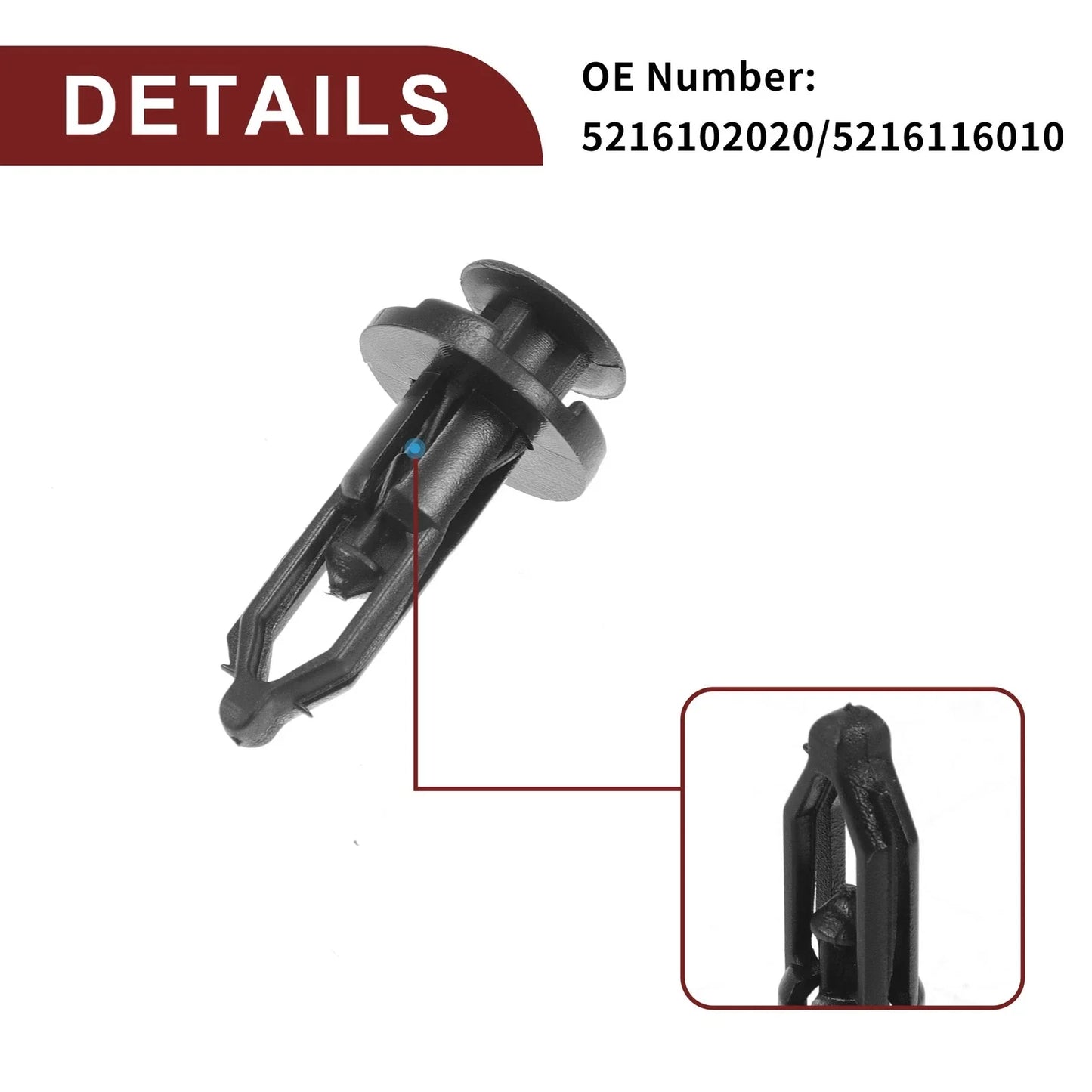 Car Front Fender Skirt Clips for Toyota 4Runner, Avalon (2010-2023) 25 Pcs